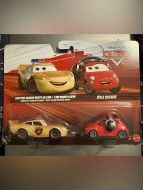 Disney Cars Deputy Hazzard & Bella Cadavre 2-Pack - Cream & Red